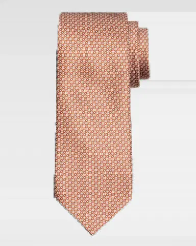 Stefano Ricci Men's Floral Grid Silk Tie | Thumbnail 2