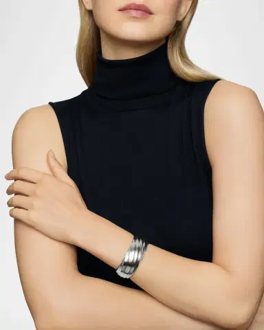 David Yurman Cable Edge Cuff Bracelet in Silver | Thumbnail 2 David Yurman Cable Edge Cuff Bracelet in Silver | Thumbnail 2