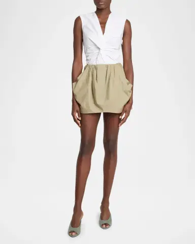 Balmain 2-Pockets Cotton Bubble Mini Skirt | Thumbnail 2 Balmain 2-Pockets Cotton Bubble Mini Skirt | Thumbnail 2