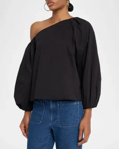 TANYA TAYLOR Tabitha One-Shoulder Top | Thumbnail 4 TANYA TAYLOR Tabitha One-Shoulder Top | Thumbnail 4