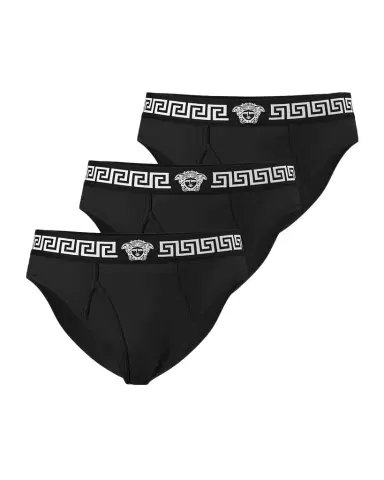 Versace Men's Medusa La Greca 3-Pack Briefs | Thumbnail 1