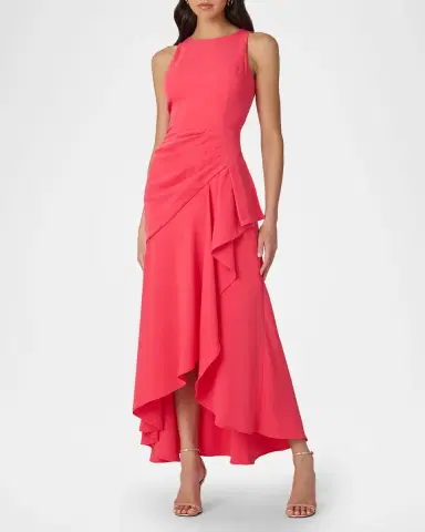 Shoshanna Verena Draped High-Low Maxi Dress | Thumbnail 2
