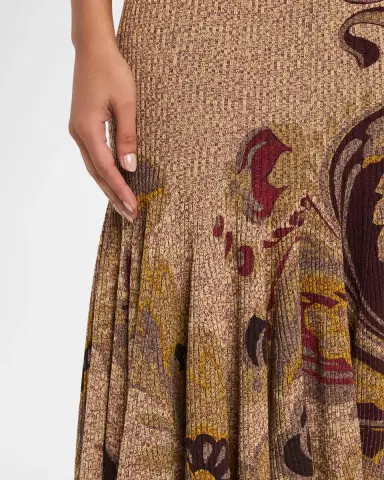 Etro Floral-Print Rib Knit Maxi Mermaid Skirt | Thumbnail 5 Etro Floral-Print Rib Knit Maxi Mermaid Skirt | Thumbnail 5