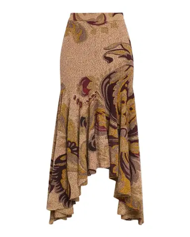 Etro Floral-Print Rib Knit Maxi Mermaid Skirt | Thumbnail 1 Etro Floral-Print Rib Knit Maxi Mermaid Skirt | Thumbnail 1