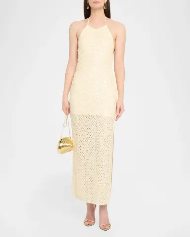 Significant Other Elliot Sequined Halter Maxi Dress | Thumbnail 2 Significant Other Elliot Sequined Halter Maxi Dress | Thumbnail 2