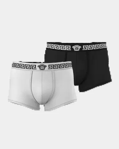 Versace Men's Medusa La Greca 2-Pack Trunk Briefs | Thumbnail 2
