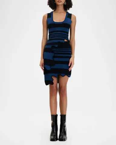 PH5 Cassia Striped Asymmetric Wavy Tank Top | Thumbnail 2