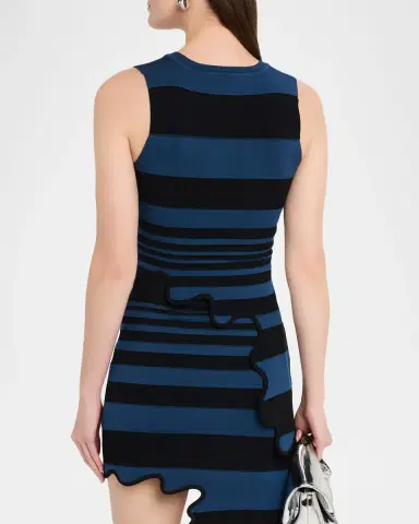 PH5 Cassia Striped Asymmetric Wavy Tank Top | Thumbnail 3
