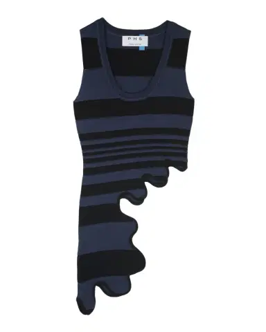 PH5 Cassia Striped Asymmetric Wavy Tank Top | Thumbnail 1