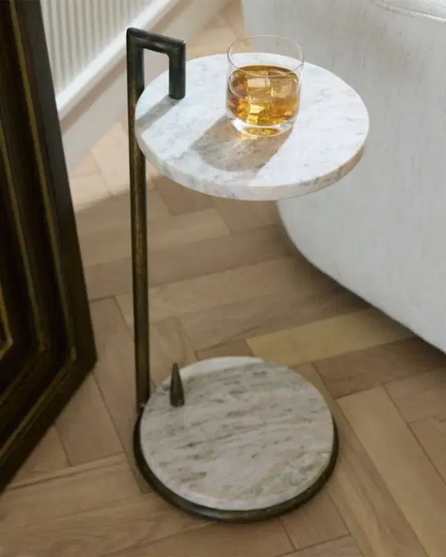 Arteriors Ivetta Marble Drink Table