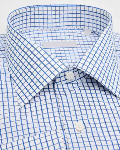 Stefano Ricci Men's Cotton Grid Check Jacquard Dress Shirt | Thumbnail 2 Stefano Ricci Men's Cotton Grid Check Jacquard Dress Shirt | Thumbnail 2