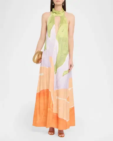 Significant Other Malina Printed Halter Maxi Dress | Thumbnail 2