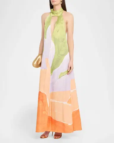 Significant Other Malina Printed Halter Maxi Dress | Thumbnail 3