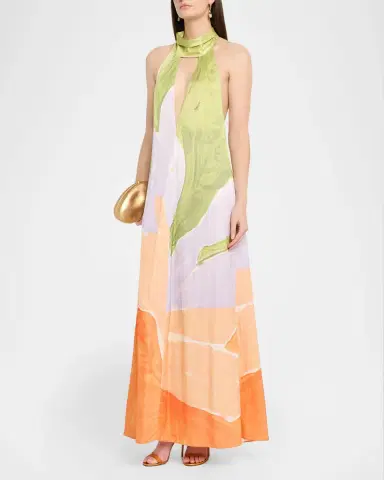 Significant Other Malina Printed Halter Maxi Dress | Thumbnail 4