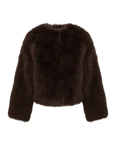 Yves Salomon Long-Haired Shearling Jacket | Thumbnail 1 Yves Salomon Long-Haired Shearling Jacket | Thumbnail 1