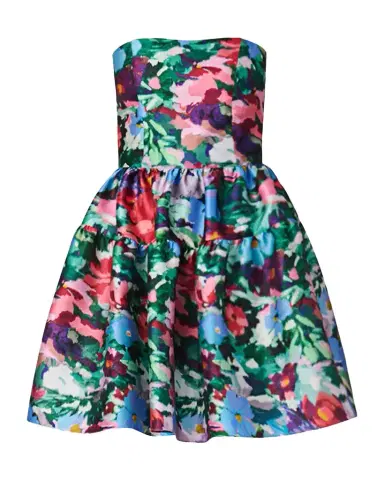 Shoshanna Kyrie Strapless Floral-Print Mini Dress | Thumbnail 1 Shoshanna Kyrie Strapless Floral-Print Mini Dress | Thumbnail 1