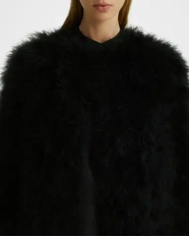 Yves Salomon Feathered Shawl-Collar Coat | Thumbnail 5