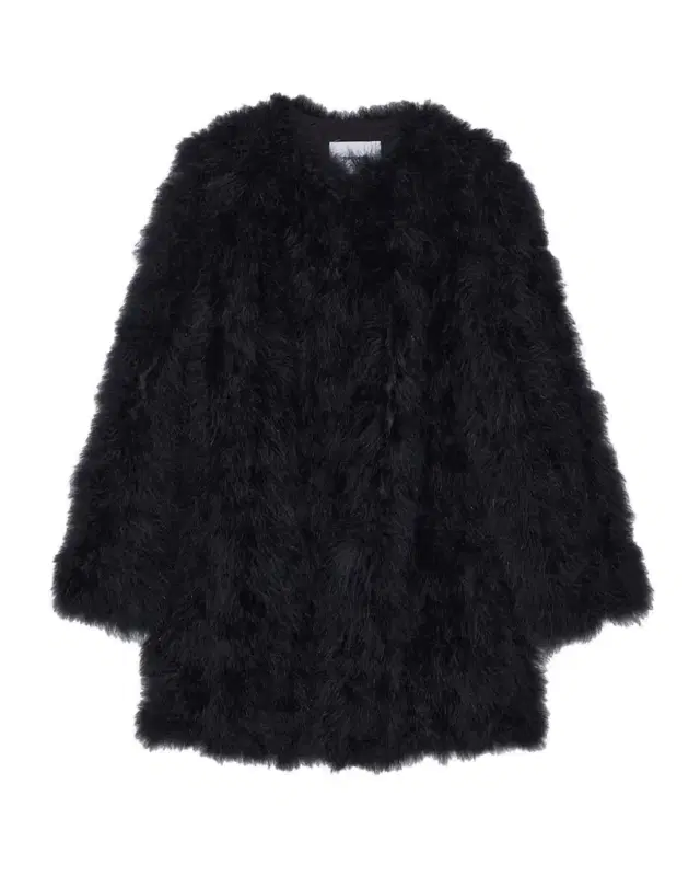 Feathered Shawl-Collar Coat Feathered Shawl-Collar Coat