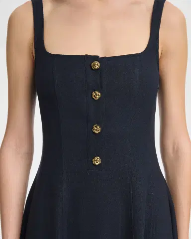 Altuzarra Orrie Sleeveless Linen-Blend Tea-Length Dress | Thumbnail 5