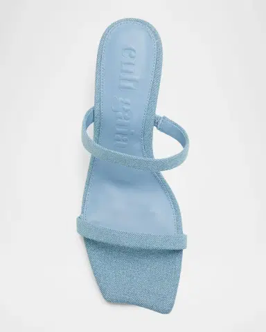 Cult Gaia Raven Denim Wedge Sandals | Thumbnail 4