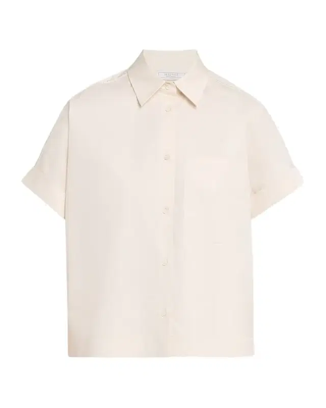 Stretch Cotton Sateen Shirt