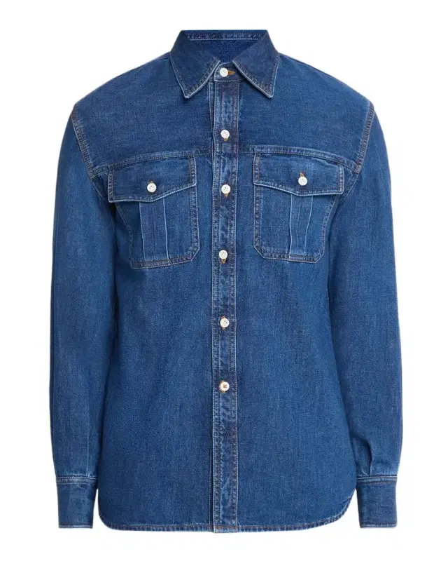 Men 's Denim Button-Down Shirt