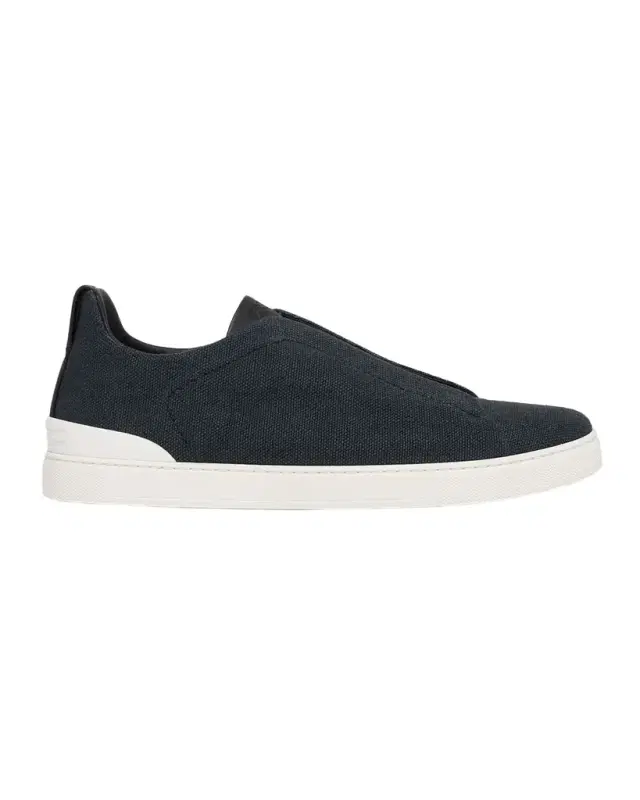 ZEGNA Men 's Triple Stitch Osai Cashmere Low-Top Sneakers