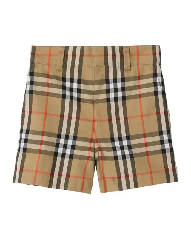 Burberry Boy 's Oscar Check Cotton Shorts, Size 6M-3