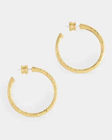 Anabel Aram Jewelry Milos Gold Medium Hoop Earrings | Thumbnail 2 Anabel Aram Jewelry Milos Gold Medium Hoop Earrings | Thumbnail 2