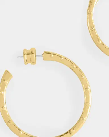 Anabel Aram Jewelry Milos Gold Medium Hoop Earrings | Thumbnail 3 Anabel Aram Jewelry Milos Gold Medium Hoop Earrings | Thumbnail 3