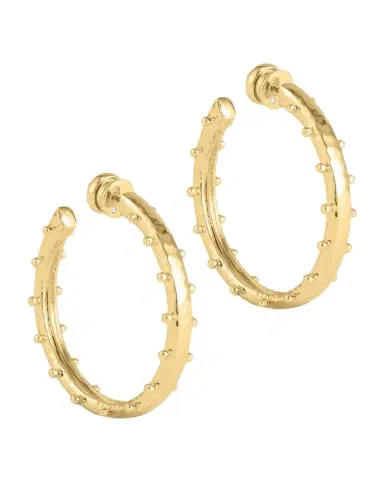 Anabel Aram Jewelry Milos Gold Medium Hoop Earrings | Thumbnail 1 Anabel Aram Jewelry Milos Gold Medium Hoop Earrings | Thumbnail 1