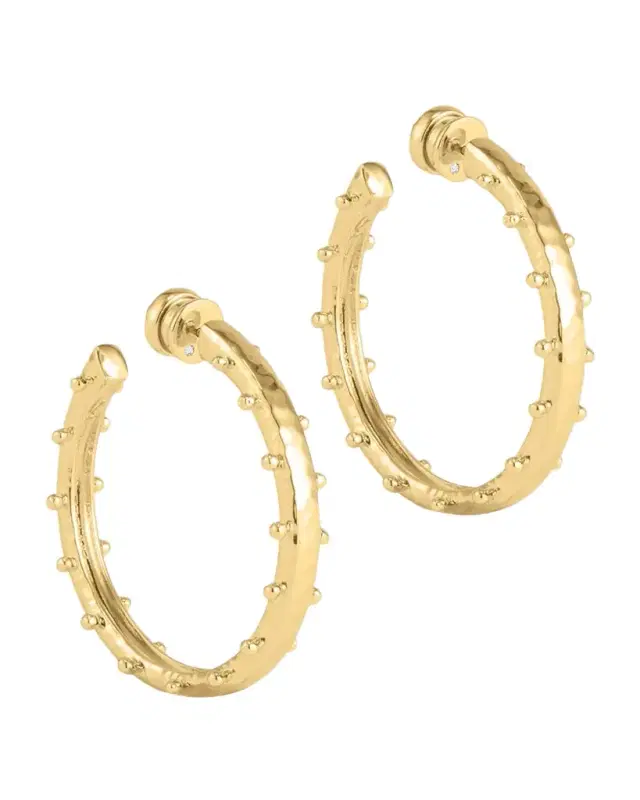 Milos Gold Medium Hoop Earrings Milos Gold Medium Hoop Earrings