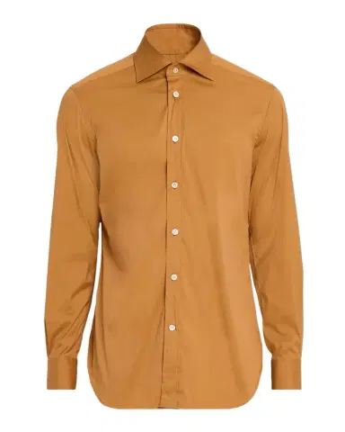 Kiton Men's Solid Cotton Sport Shirt | Thumbnail 1 Kiton Men's Solid Cotton Sport Shirt | Thumbnail 1