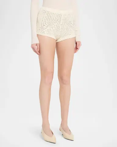 Retrofête Lola Embellished Sweater Shorts | Thumbnail 3