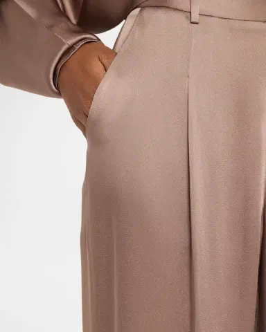 Lapointe High-Rise Pleated Satin Wide-Leg Pants | Thumbnail 4 Lapointe High-Rise Pleated Satin Wide-Leg Pants | Thumbnail 4