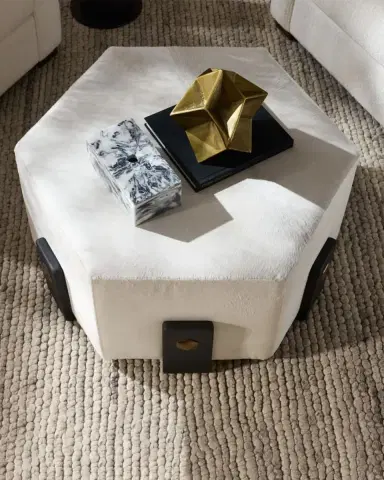 Arteriors Ivonne Hair on Hide Ottoman | Thumbnail 2