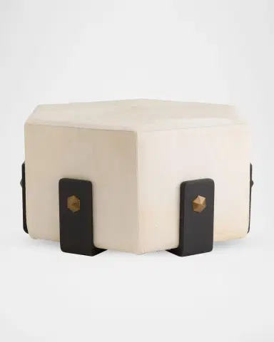 Arteriors Ivonne Hair on Hide Ottoman | Thumbnail 3