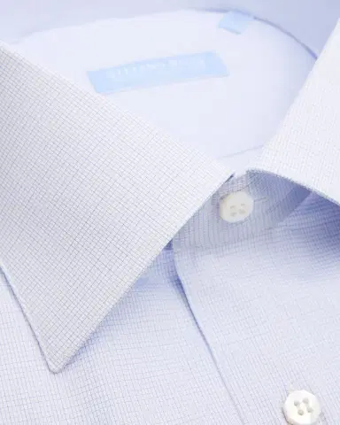 Stefano Ricci Men's Cotton Micro-Check Dress Shirt | Thumbnail 2 Stefano Ricci Men's Cotton Micro-Check Dress Shirt | Thumbnail 2
