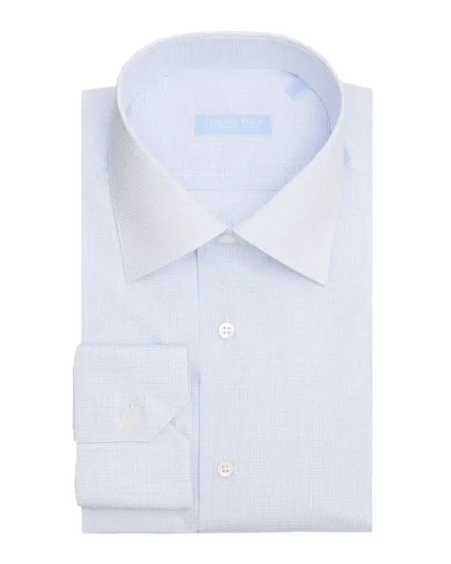 Men 's Cotton Micro-Check Dress Shirt