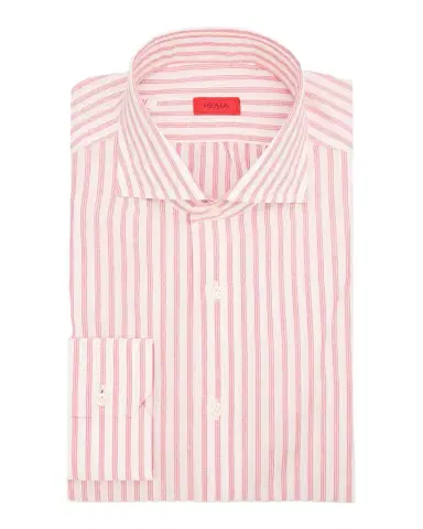 Isaia Men's Candy Stripe Cotton and Linen Dress Shirt | Thumbnail 1