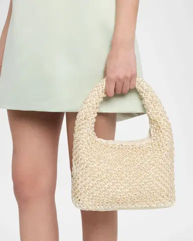 BTB Los Angeles Perola Beaded Raffia Top-Handle Bag | Thumbnail 2 BTB Los Angeles Perola Beaded Raffia Top-Handle Bag | Thumbnail 2