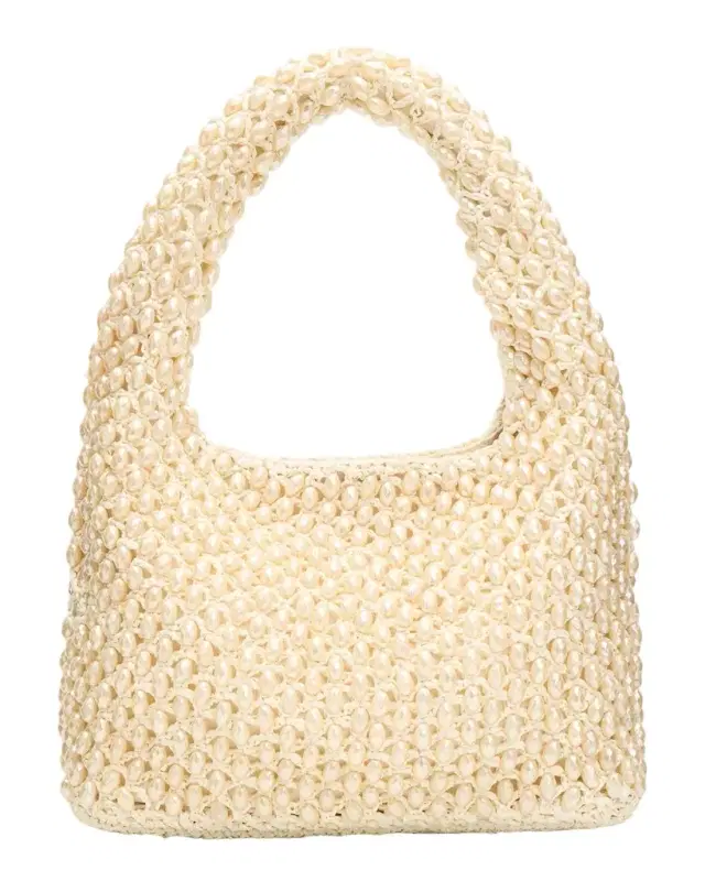BTB Los Angeles Perola Beaded Raffia Top-Handle Bag