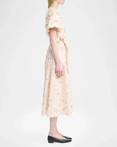 Altuzarra Paulina Floral-Print Waist-Tie Midi Dress | Thumbnail 6 Altuzarra Paulina Floral-Print Waist-Tie Midi Dress | Thumbnail 6