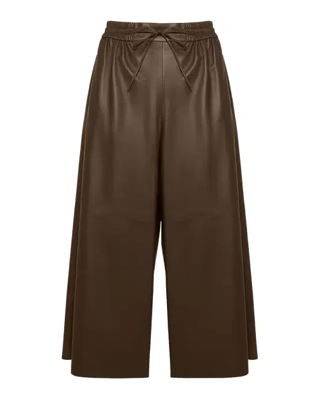 Lambskin Leather Culotte Pants