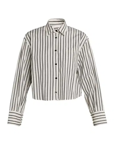 MARIA MCMANUS Striped Cotton Crop Button-Down Shirt | Thumbnail 1