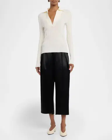 Maria McManus Lyocell Wide-Leg Crop Pull-On Pants | Thumbnail 2 Maria McManus Lyocell Wide-Leg Crop Pull-On Pants | Thumbnail 2