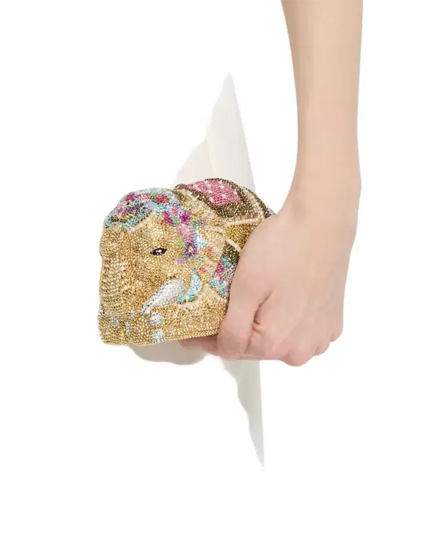 Crystal Elephant Clutch Bag
