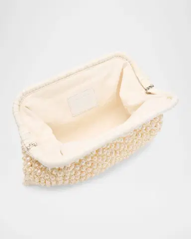 BTB Los Angeles Perola Pearly Beaded Raffia Clutch Bag | Thumbnail 6 BTB Los Angeles Perola Pearly Beaded Raffia Clutch Bag | Thumbnail 6