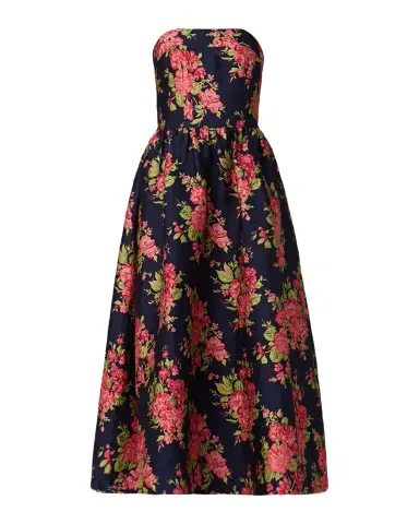 Shoshanna Dana Strapless Floral Jacquard Maxi Dress | Thumbnail 1 Shoshanna Dana Strapless Floral Jacquard Maxi Dress | Thumbnail 1
