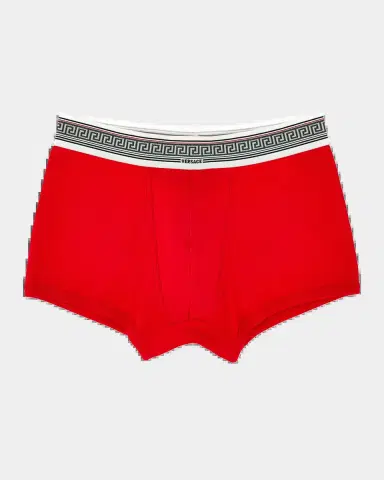 Versace Men's Greca-Waistband Boxer Briefs | Thumbnail 2